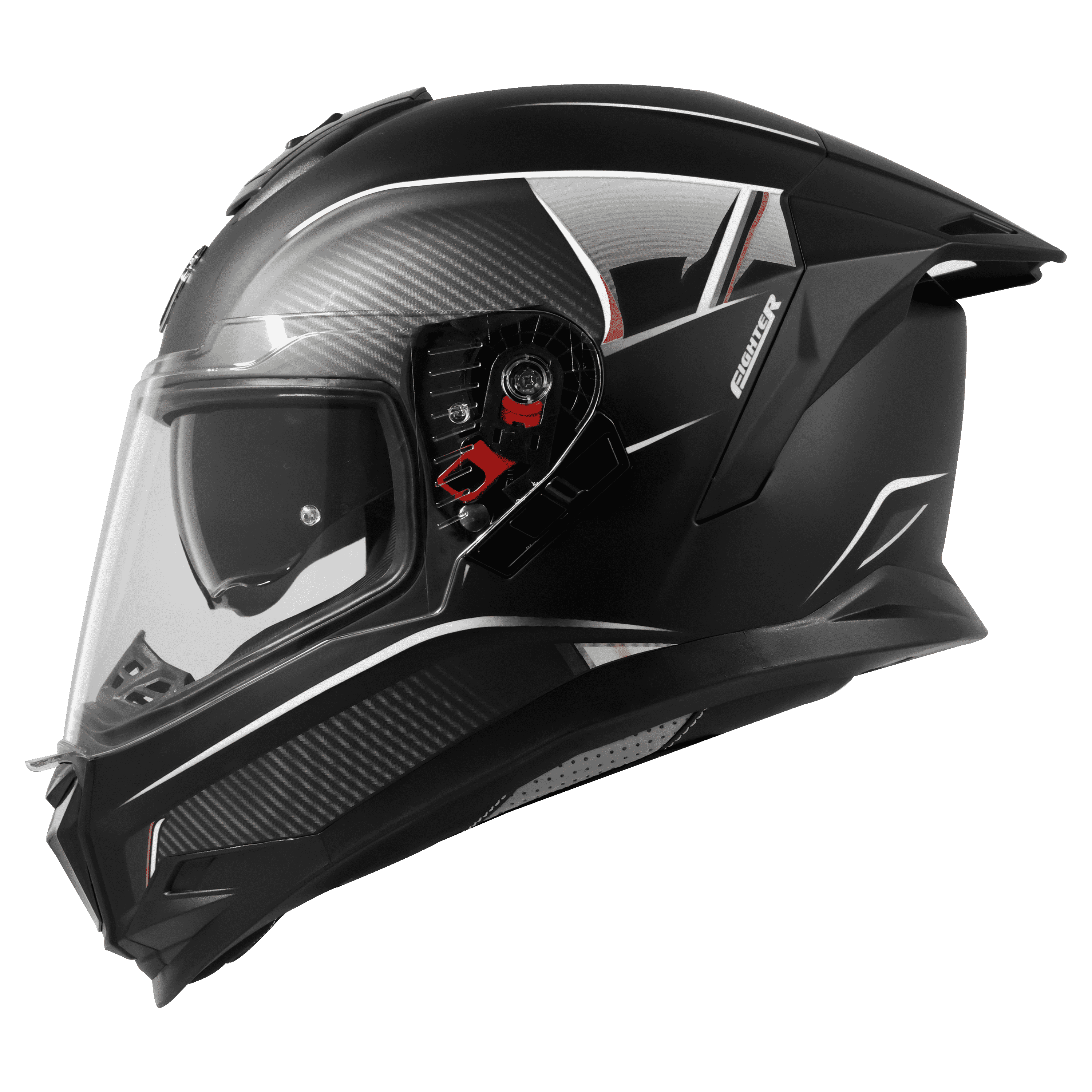 SBH-57 ISS FIGHTER F1 GLOSSY BLACK WITH WHITE